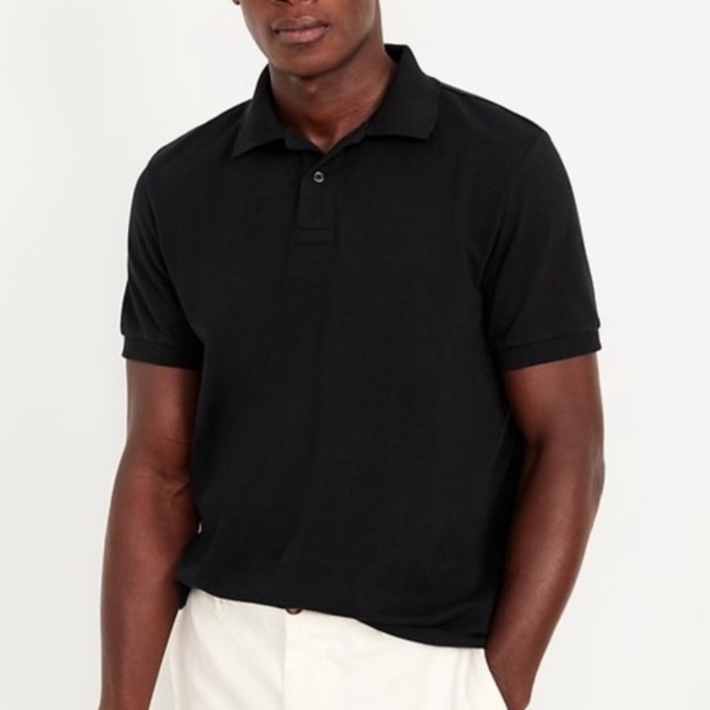 Old Navy Go-Dry Black Polo Shirt Men’s XL –‎ Short Sleeve Performance Stretch